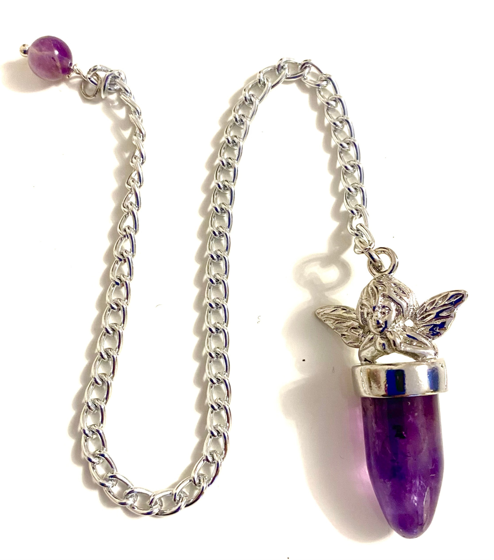 XIANNVXI 3pcs Kristalle Pendel Amethyst Rosenquarz Klarer Quarz Pendel
